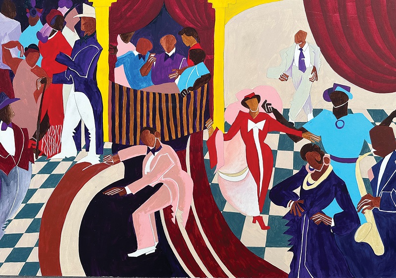 Jerry Butler, Harlem Renaissance. Acrylic on illustration board.