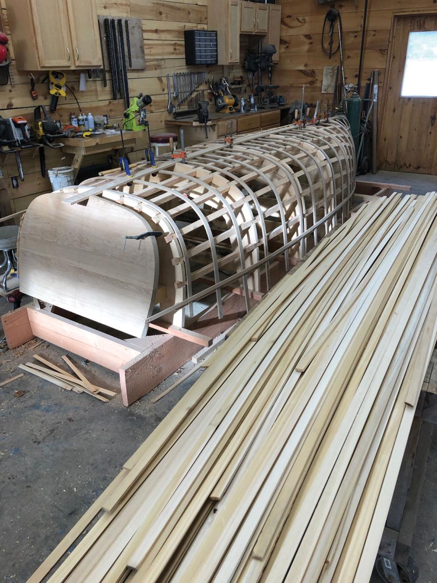 Custom boat under construction.