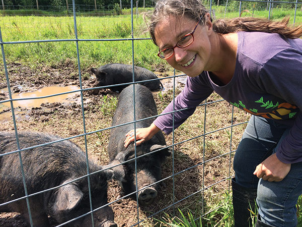 Claire Hintz of Elsewhere Farm. Photo by Hope McLeod