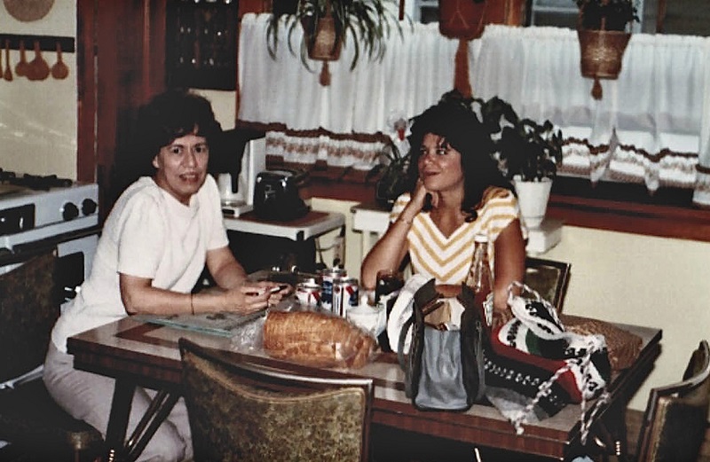 Cárdenas (right) at age 23, with her Aunt Elia in their house in Bay View. Courtesy of the Cárdenas family
