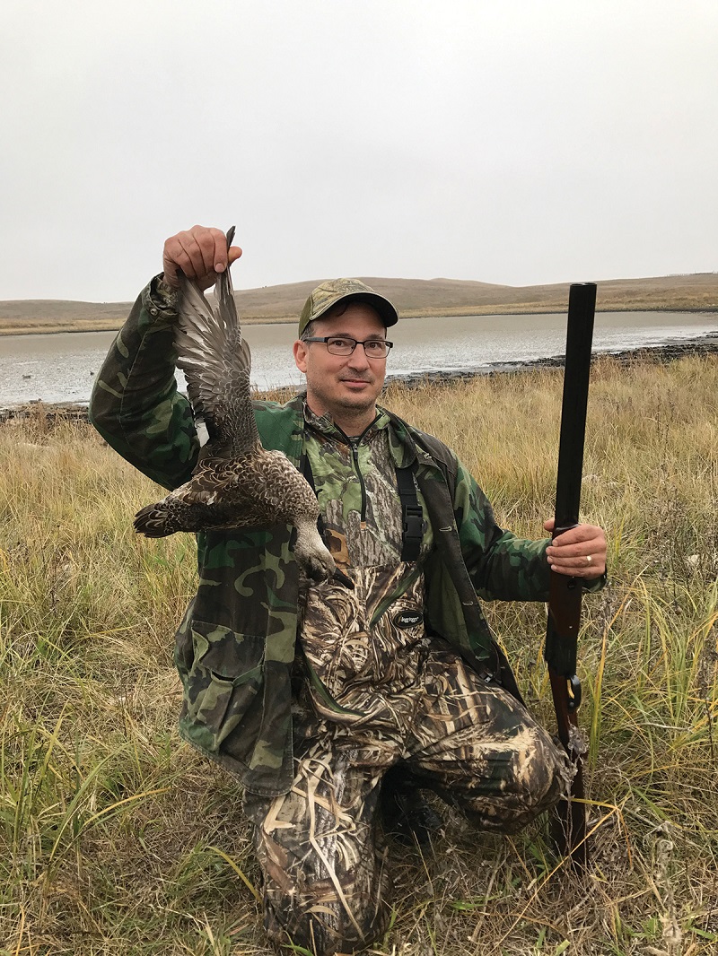 The author on a recent duck hunt to the Prairie Pothole region of North Dakota. Photo by Anne Motoviloff The author on a recent duck hunt to the Prairie Pothole region of North Dakota.