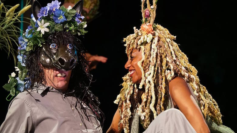 Neil Brookshire and Marti Gobel in A Midsummer Night's Dream. Photo by Torey Byrne.