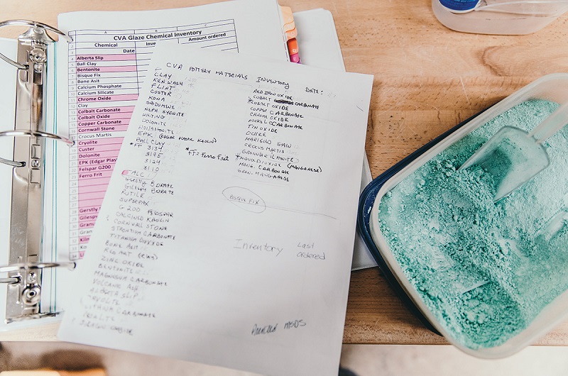 At the Center for the Visual Arts in Wausau, the studio produces 35 custom glazes. "It's like cooking," says potter Ron Hay. "There are thousands of recipes." Photo by CVA-Wausau